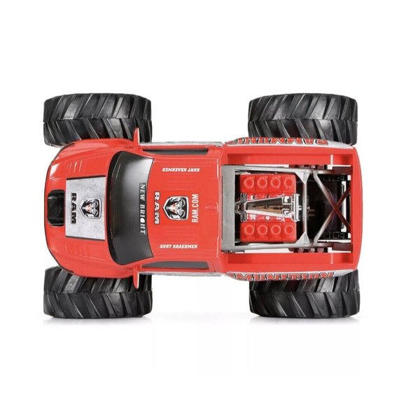 Dodge Ram RC Monster Truck 9.6V Rechargeable Battery, Rammunition Red - Picture 2 of 6